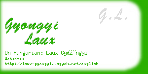 gyongyi laux business card